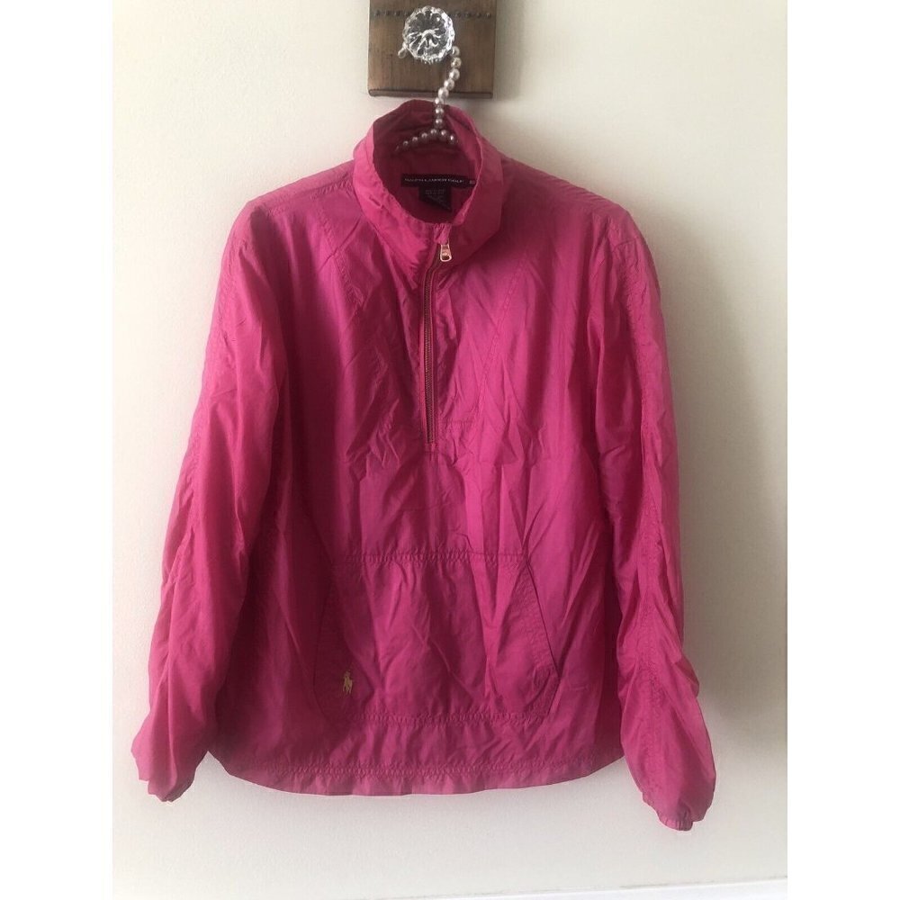 Ralph Lauren Golf Womens Size XS Pink Windbreaker Jacket Mesh Lined
